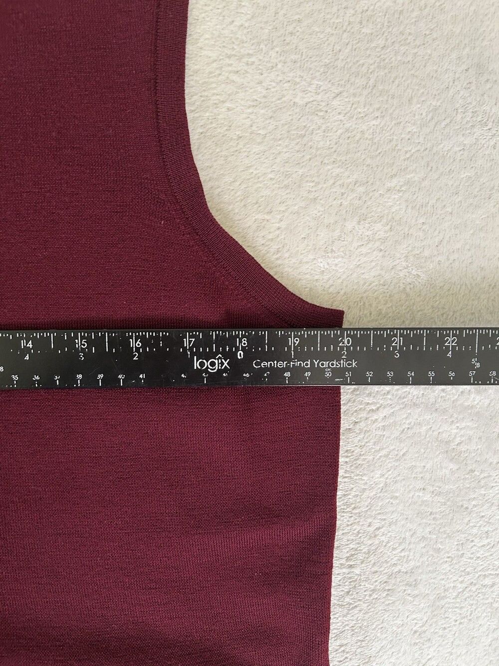 Brooks Brothers Italian Merino Wool V-Neck Sweater Vest Burgundy XL preppy Gold - Picture 10 of 11